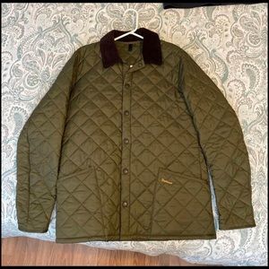 Barbour mens large heritage liddesdale® dark green quilted jacket
